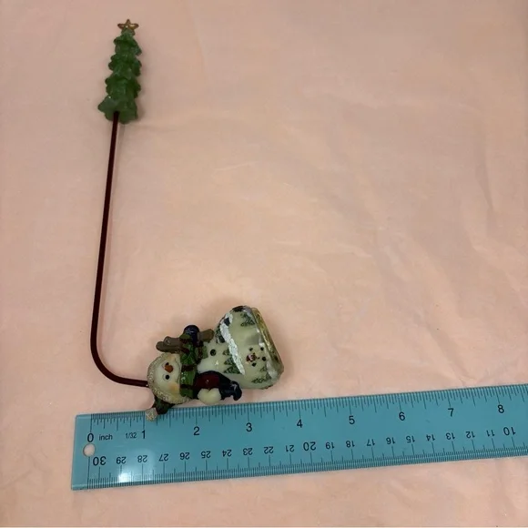 5 pc Vintage Mixed Christmas Ornament Lot - Candy, Bear, Bell - Picture 6 of 16